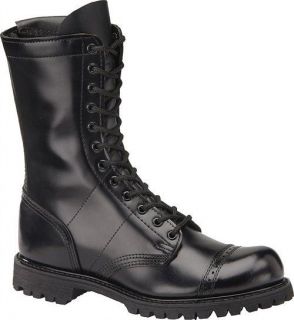 Mens Corcoran Black 10 Zipper Boot with Lug Sole 985 Wide
