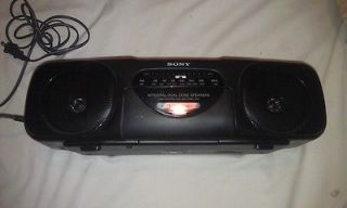   Sony Boombox CFS 204 Radio Cassette corder AM/FM Radio Works, Cass DNW