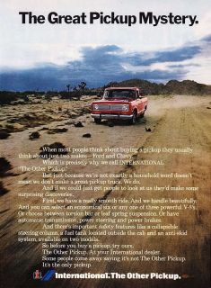 1973 red International Pickup Truck photo Mystery Ad