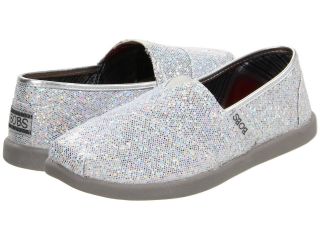 Bobs by Skeckers NEW Earth Papa 39579 Silver Glitter Flats Slip Ons 