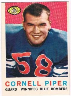 1959 Topps CFL #2 Cornel Piper (EX/MT)