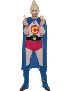 Funny Stag Night Captain Condom Superhero Fancy Dress Costume Outfit