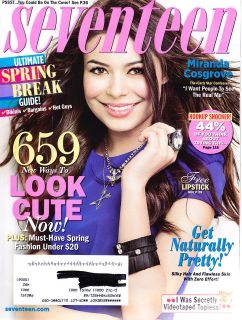 Seventeen Magazine 17 March 2011 Miranda Cosgrove iCarly Fashion
