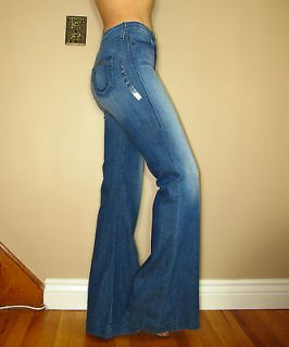 220 True Religion Corinne High Rise Wide Flare Leg Jeans Medium 