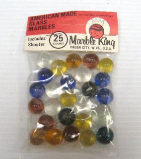 MARBLE KING marbles 1 unopened vintage package of 25 marbles in each 