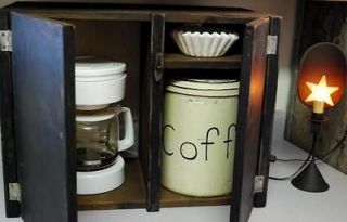 Early Primitive Coffee Maker Cupboard Cover Cabinet Kitchen Farmhouse 
