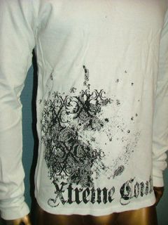 XTREME COUTURE by AFFLICTION White Black FIGHT BIKER UFC THERMAL T 