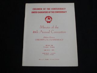 1970 FLORENCE ALABAMA UDC & CHILDREN OF THE CONFEDERACY MINUTES