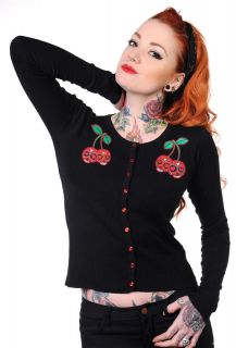  Cherry Sugar Skulls Day of Dead Cardigan Rockabilly Pinup Couture