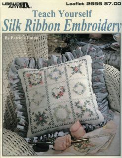 LEISURE ARTS TEACH YOURSELF SILK RIBBON EMBROIDERY PATTERN LEAFLET