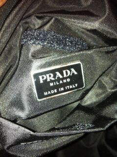 Prada Black Nylon One Shoulder Sling Cross Body Handbag
