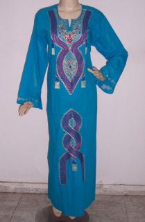 XL Size 20 Egyptian Cotton Embroidered Kaftan Caftan Jilbab Arabic 