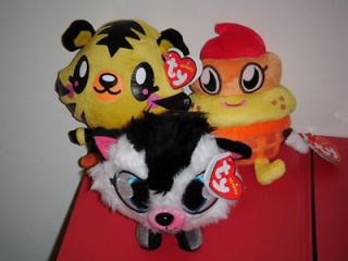 Ty Set ~ (WHITE FANG, COOLIO & JEEPERS) MOSHI MONSTERS ~UK ~ Beanie 