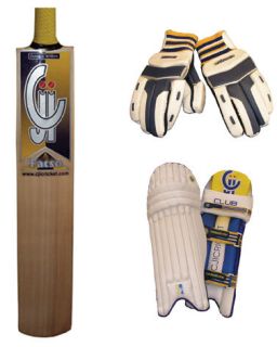 CJI FATSO Cricket Bundle Bat, Pads, Gloves+++++