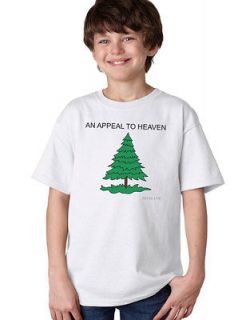 REVOLUTIONARY WAR PINE TREE FLAGYouth Unisex T shirt. Appeal to 