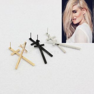 Fashion Vintage Punk Style The Cross Ear Stud HipHop Inspired Earrings 