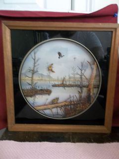 REVERSE PAINTING ON GLASS ARTIST SIGNED TOM CRYER