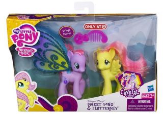 My Little Pony CRYSTAL EMPIRE GLIMMER WINGS SWEET SONG & FLUTTERSHY 