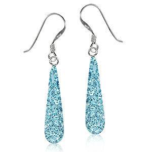   Crystal Rhinestone 925 Sterling Silver Drop Dangle Earrings cbdp