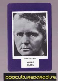 MADAME MARIE CURIE Science RARE BOARD GAME PHOTO CARD