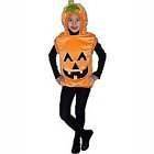 NWT Toddler Girls Plush Orange Pumpkin Hooded Vest Halloween Costume 2 