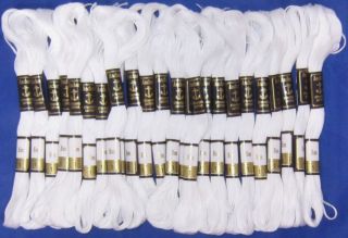 24 White Anchor Stranded Cotton Thread Skeins, *Free Postage For UK 