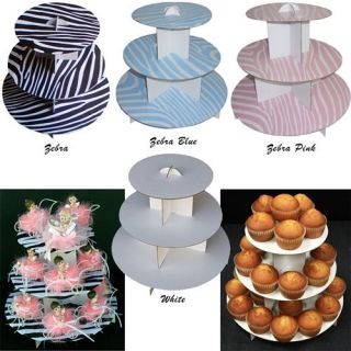   Cardboard Cup Cakes Display Holder Stand Tower Wedding Baby Shower