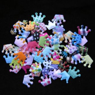 150 pcs Mixed Padded Crown Appliques Bow/Craft/Sew M14