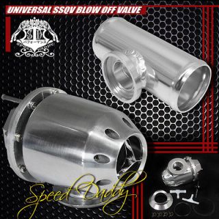   BILLET ANODIZED TYPE 1 SQV BLOW OFF VALVE BOV+2.5 FLANGE PIPE SILVER