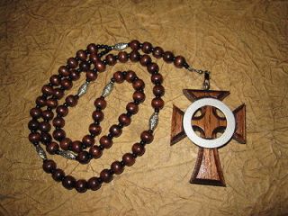 Handmade Boondock Saints Inspired Wooden Rosary and small Saint style 