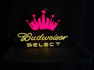 Mint Budweiser Select Neon Beer Bar Pub Sign Light REDUCED 25% 