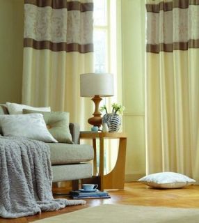 ivory faux silk curtains in Curtains, Drapes & Valances