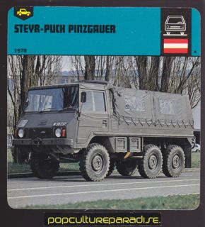 1978 STEYR PUCH PINZGAUER Austria Army Truck PHOTO CARD