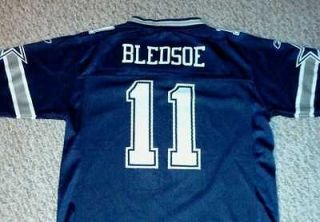 USED REEBOK YOUTH LARGE DALLAS COWBOYS DREW BLEDSOE JERSEY