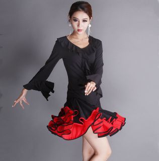 NEW Latin salsa cha cha tango Ballroom Dance Dress Top & Skirt #P093