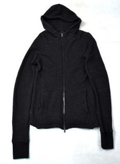 THE VIRIDI ANNE Wool Cotton Hoodie Jacket 3 Japan Black NWOT
