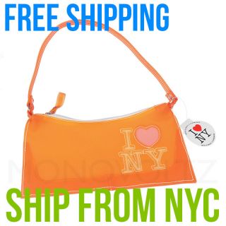 Love NY / Heart New York Cool Neon Color Sweet Jelly Beach Purse Bag 