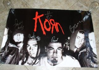 Korn 1st Promo Poster Autographed Signed Orig Deftones 311 System of 
