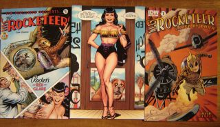 3x ROCKETEER CARGO OF DOOM #1 DAVE STEVENS sexy Bettie Page A B RE 