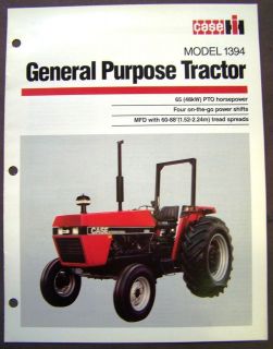 Case   International Harvester Model 1394 Tractor Brochure Spec Sheet