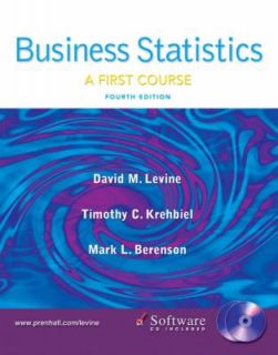  Statistics A First Course by Mark L. Berenson, David M. Levine 