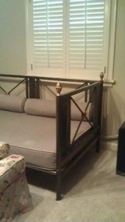 DAYBED**   TWIN SIZE WITH SLIP COVERED MATTRESS & MATCHING PILLOWS