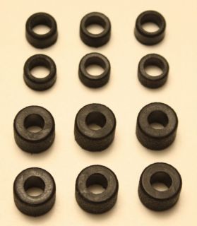 Rear + 6 Front Tires for Tyco 440x2 Slot Car 12 Tires