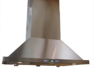 30 Stainless Steel Range Hood Island style Kitchen Vent Glass Wings 