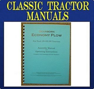 Ford Dearborn Economy Plow Assembly Operators manual