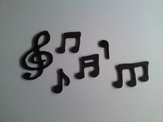 Black wood musical notes word/letters wall art