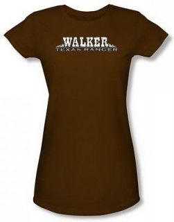 Walker Texas Ranger Logo Jr Coffee Sheer Cap Slv T Shirt CBS808 JS