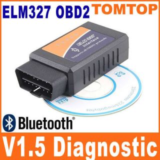 V1.5 ELM327 OBDII OBD2 Bluetooth Auto Car Diagnostic Interface Scanner