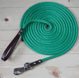 22 ft Green Yacht Rope Lunge Line w/ Heavy Bull Snap   Horse Taining 