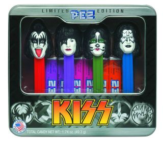 KISS Limited Edition PEZ DISPENSERS, Tin Box NEW 2012